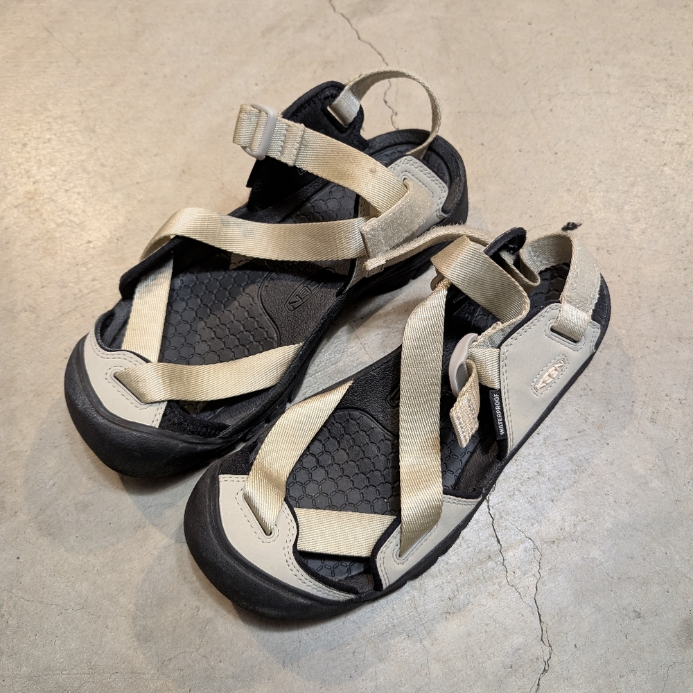Keen Women's Black and Tan Strappy Sandals
